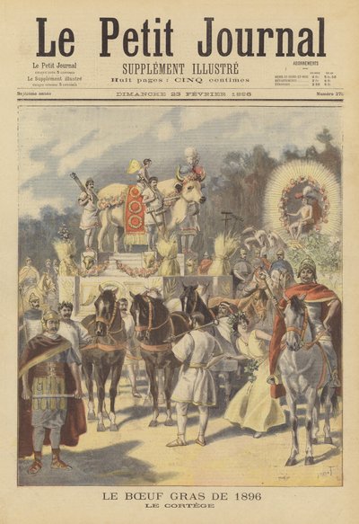 Prozession des gemästeten Ochsen in Paris, 1896 von French School